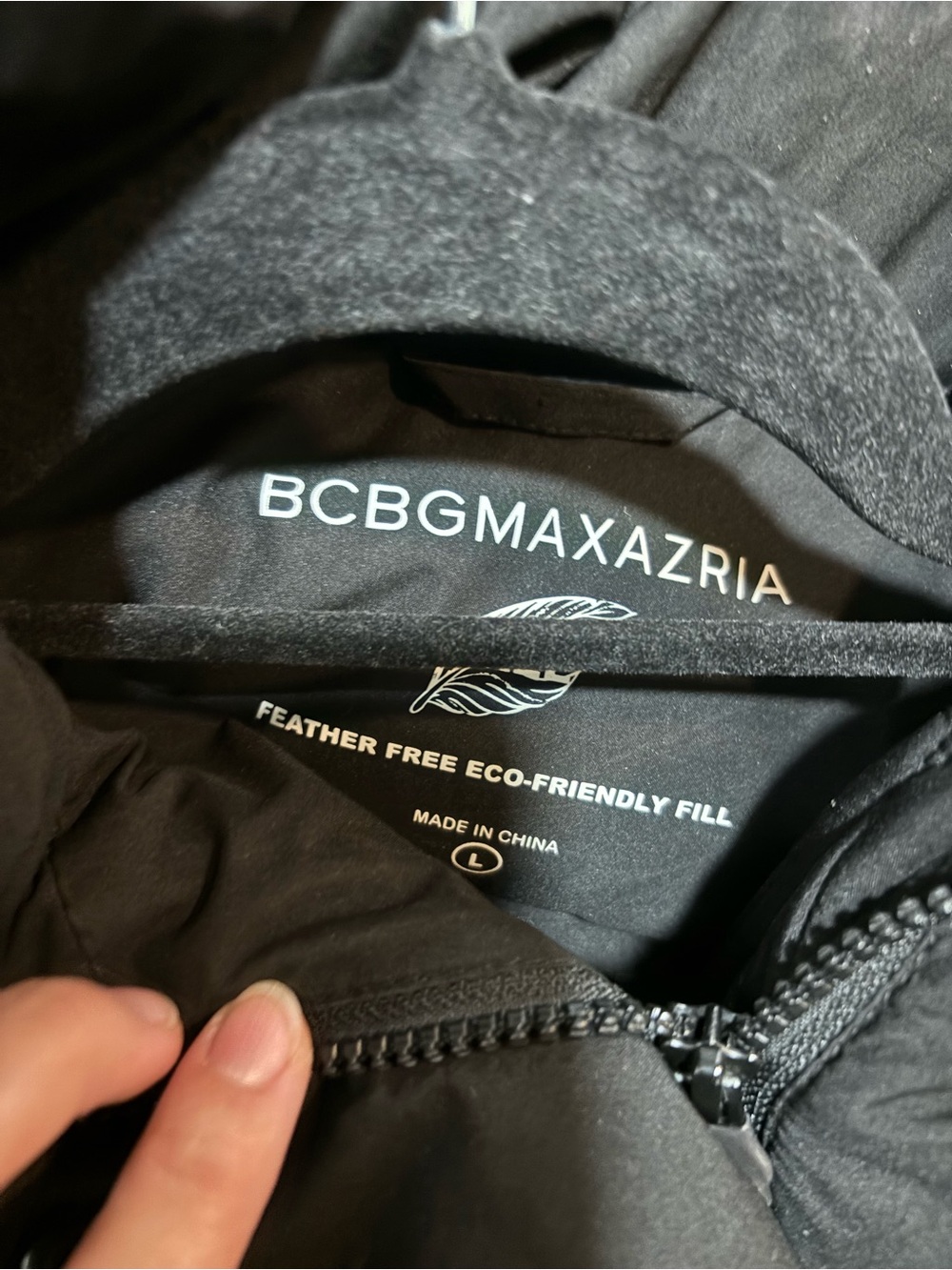 BCBGMaxAzria Black Quilted Jacket *one broken zipper* - Picture 4 of 6
